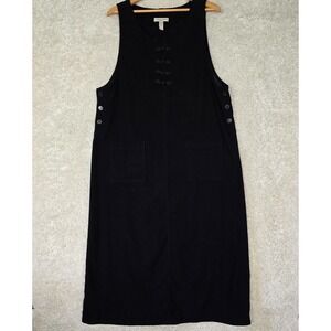 Amanda Smith Dress Womens XL Black Sleeveless Maxi Pocket Modest Y2K Retro